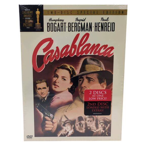 Casablanca 2 Disc Special Edition DVD New Sealed Humphrey Bogart Ingrid Bergman - Picture 1 of 4